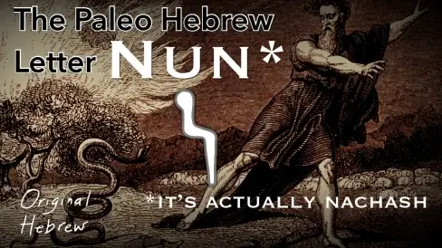 14. Nun - Paleo Hebrew Alphabet Series